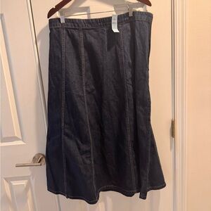 LOFT Women's 16 Petite Indigo Denim Skirt